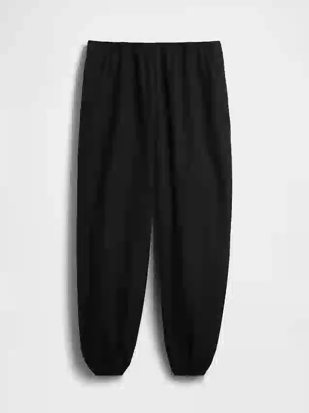 Organik Pamuklu Poplin Rahat Bol Jogger Pantolon