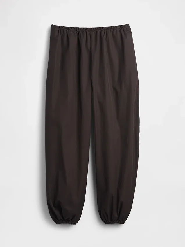 Organik Pamuklu Poplin Rahat Bol Jogger Pantolon