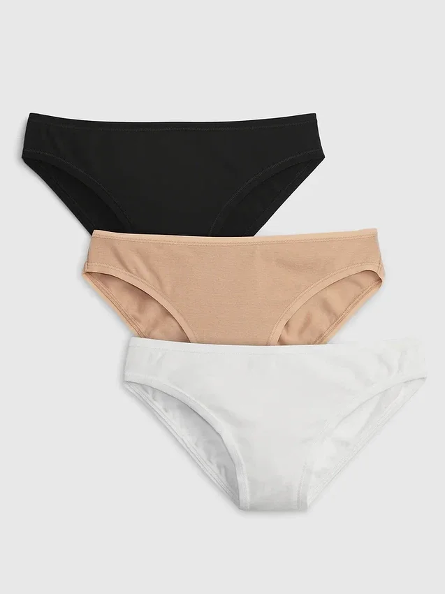 Organik Streç Pamuklu Bikini Külot (3'lü Paket)