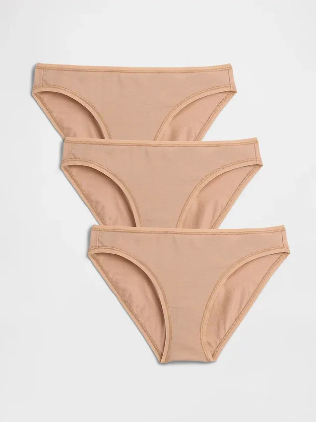 Organik Streç Pamuklu Bikini Külot (3'lü Paket)