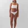 Organik Streç Pamuklu Logolu Bralette