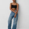 Organik Streç Pamuklu Logolu Bralette