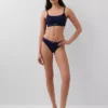 Organik Streç Pamuklu Logolu Bralette