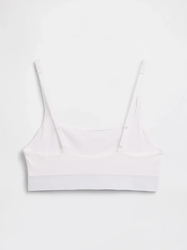 Organik Streç Pamuklu Logolu Bralette