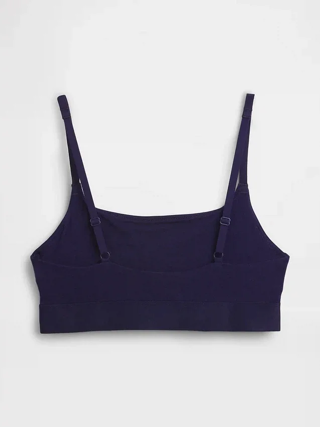 Organik Streç Pamuklu Logolu Bralette