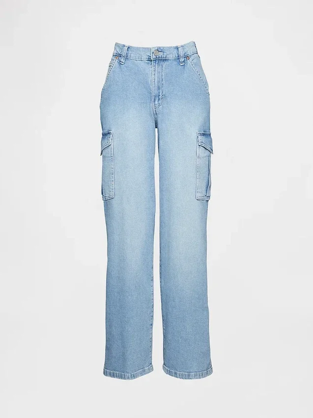 Orta Bel '90'lar Stili Bol Kargo Jean'ler