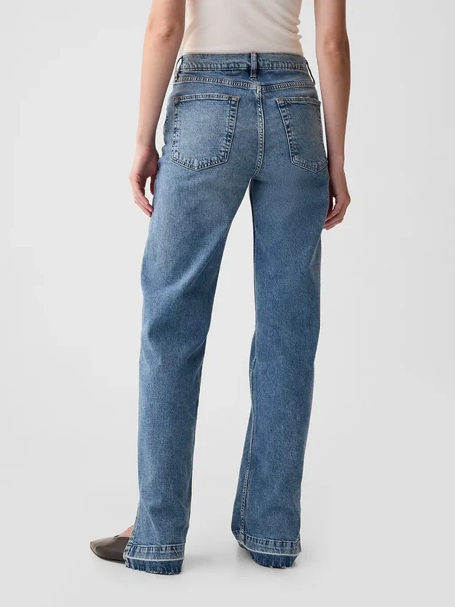 Orta Bel '90'lar Stili Bol Kesim Jean'ler