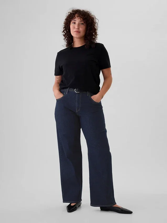 Orta Bel '90'lar Stili Bol Kesim Jean'ler