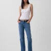 Orta Bel Gevşek Bootcut Jean