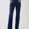 Orta Bel Gevşek Bootcut Jean