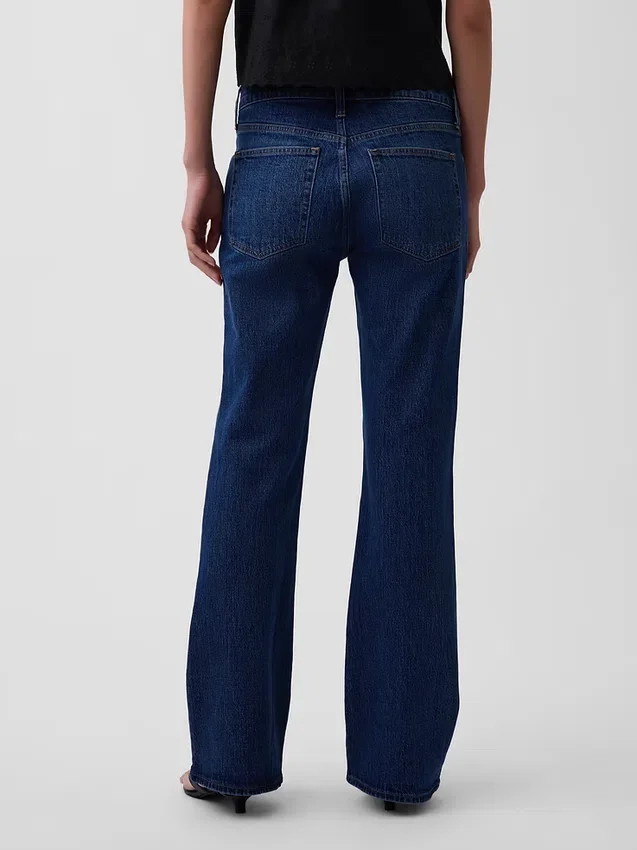 Orta Bel Gevşek Bootcut Jean