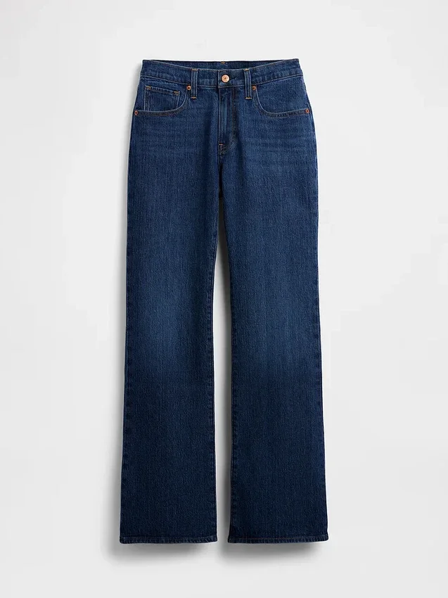 Orta Bel Gevşek Bootcut Jean