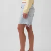 Orta Bel Gevşek Denim Bermuda Şortlar