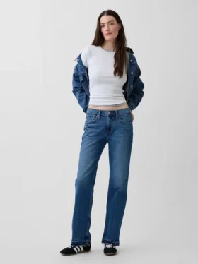 Orta Bel Gevşek Düz Kesim Jean'ler