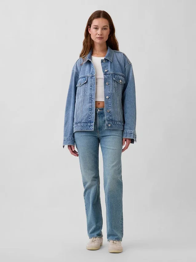 Orta Bel Gevşek Düz Kesim Jean'ler