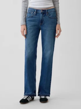 Orta Bel Gevşek Düz Kesim Jean’ler