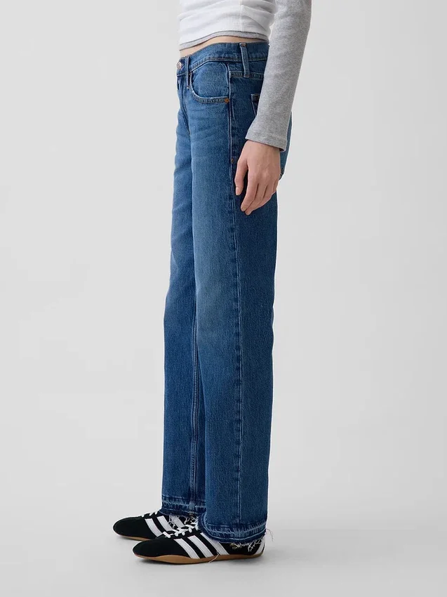 Orta Bel Gevşek Düz Kesim Jean'ler