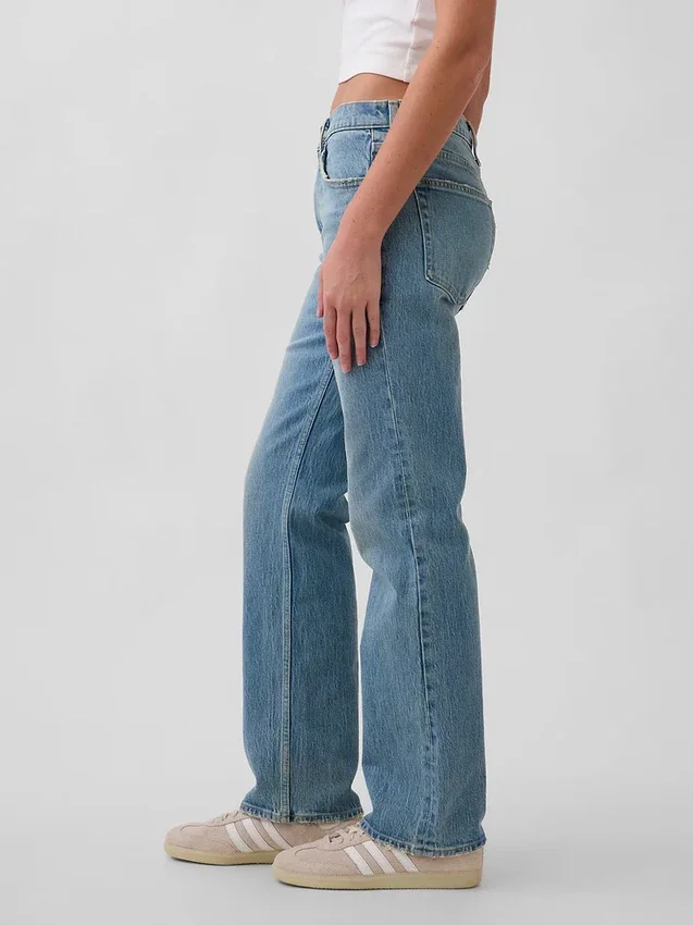 Orta Bel Gevşek Düz Kesim Jean'ler