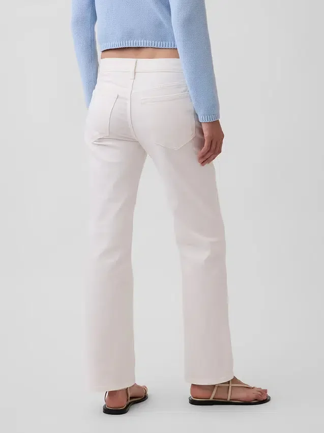 Orta Bel Gevşek Düz Kesim Jean'ler