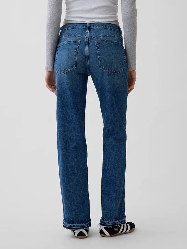 Orta Bel Gevşek Düz Kesim Jean'ler