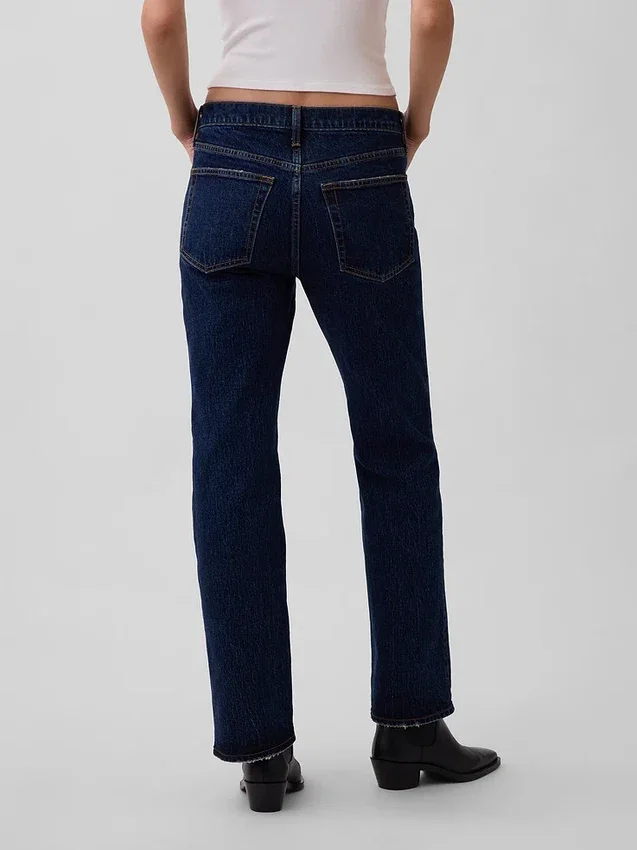 Orta Bel Gevşek Düz Kesim Jean'ler