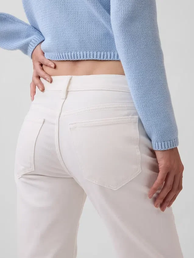 Orta Bel Gevşek Düz Kesim Jean'ler
