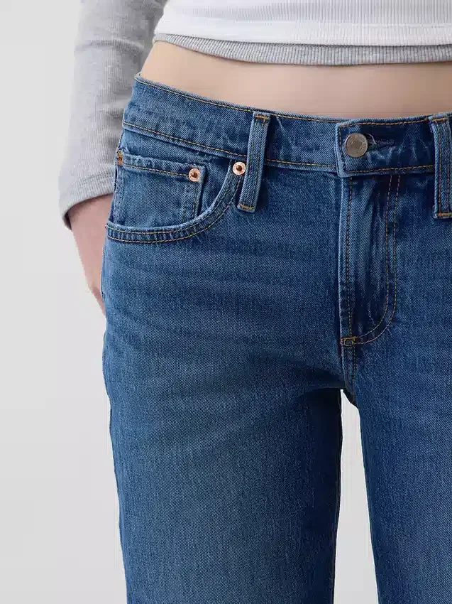 Orta Bel Gevşek Düz Kesim Jean'ler