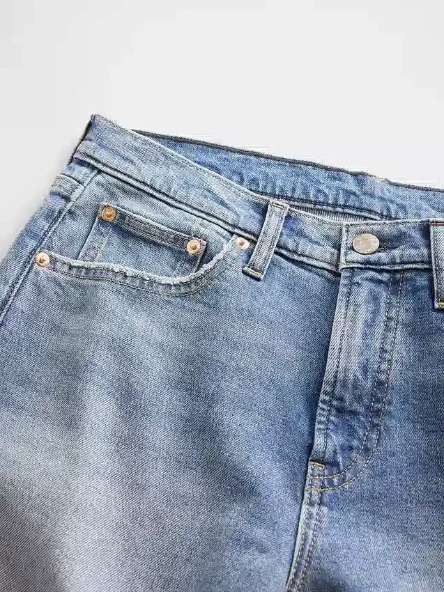 Orta Bel Gevşek Düz Kesim Jean'ler