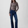 Orta Bel Gevşek Flare Jean'ler