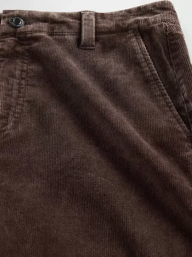 Orta Bel Kadife Geniş Paça Pantolon