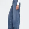 Orta Bel Örme Bol Kesim Jean'ler