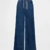 Orta Bel Örme Denim Bol Kesim Jean'ler