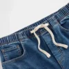 Orta Bel Örme Denim Bol Kesim Jean'ler