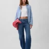 Orta Bel Slim Barrel Jean'ler