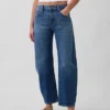 Orta Bel Slim Barrel Jean'ler