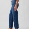 Orta Bel Slim Barrel Jean'ler