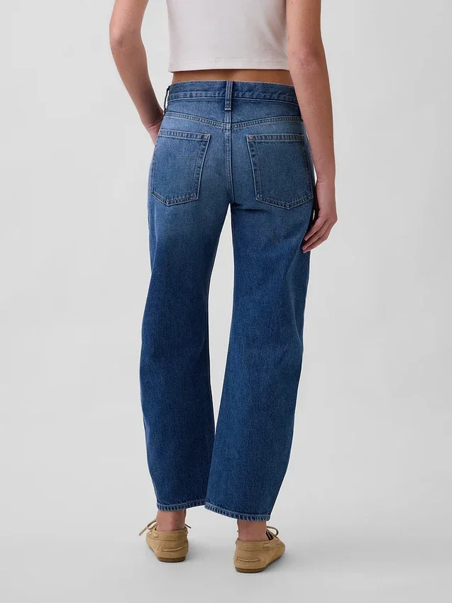 Orta Bel Slim Barrel Jean'ler
