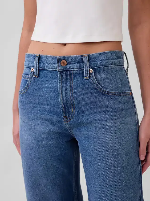 Orta Bel Slim Barrel Jean'ler