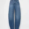 Orta Bel Slim Barrel Jean'ler