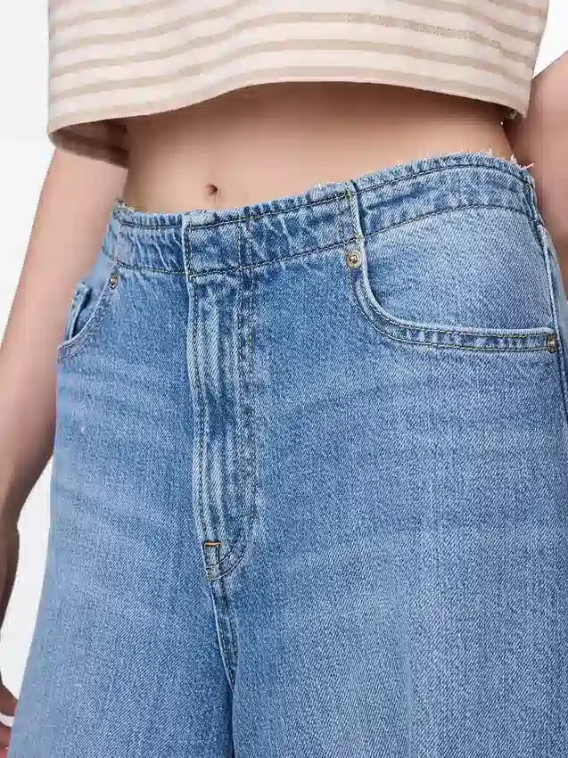 Orta Bel, Ultra Yumuşak Bol Kesim Jean'ler