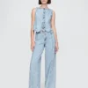 Orta Bel, Ultra Yumuşak Denim Bol Pantolon