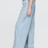 Orta Bel, Ultra Yumuşak Denim Bol Pantolon