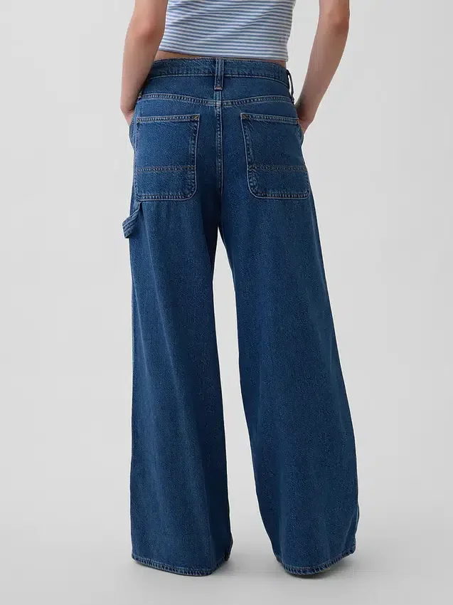 Orta Bel, Ultra Yumuşak Denim Bol Pantolon