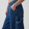 Orta Bel, Ultra Yumuşak Denim Bol Pantolon