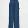 Orta Bel, Ultra Yumuşak Denim Bol Pantolon