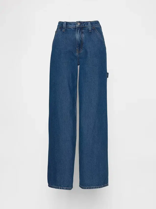 Orta Bel, Ultra Yumuşak Denim Bol Pantolon