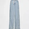 Orta Bel, Ultra Yumuşak Denim Bol Pantolon