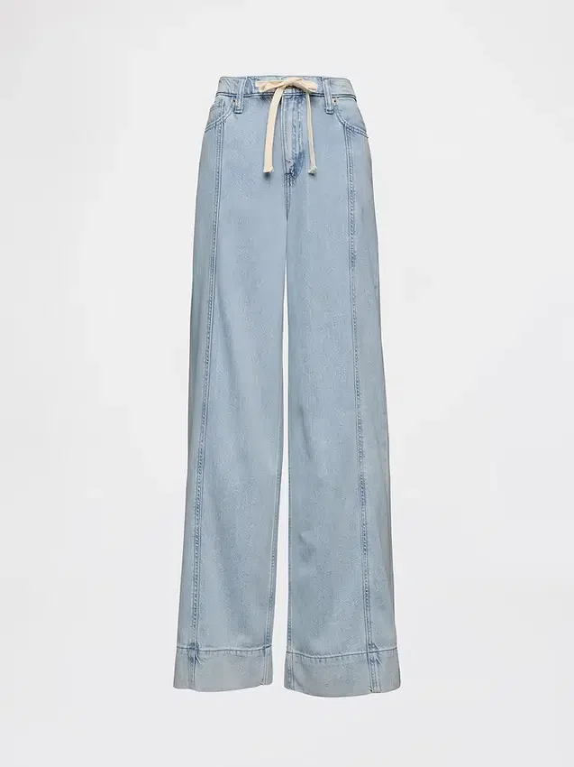 Orta Bel, Ultra Yumuşak Denim Bol Pantolon
