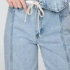 Orta Bel, Ultra Yumuşak Denim Bol Pantolon
