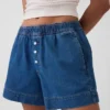 Orta Bel, Ultra Yumuşak Denim Boxer Şortlar